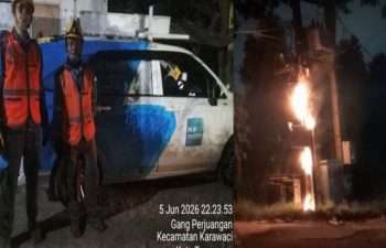 Respon Cepat PLN UP3 Cikokol Tanganin Gardu Listrik Terbakar Di Karawaci Ilir