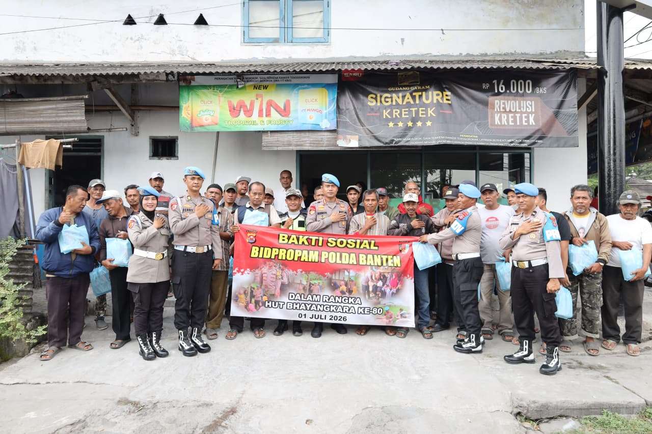 Sambut HUT Bhayangkara Ke-80, Bidpropam Polda Banten Gelar Bakti Sosial untuk Masyarakat