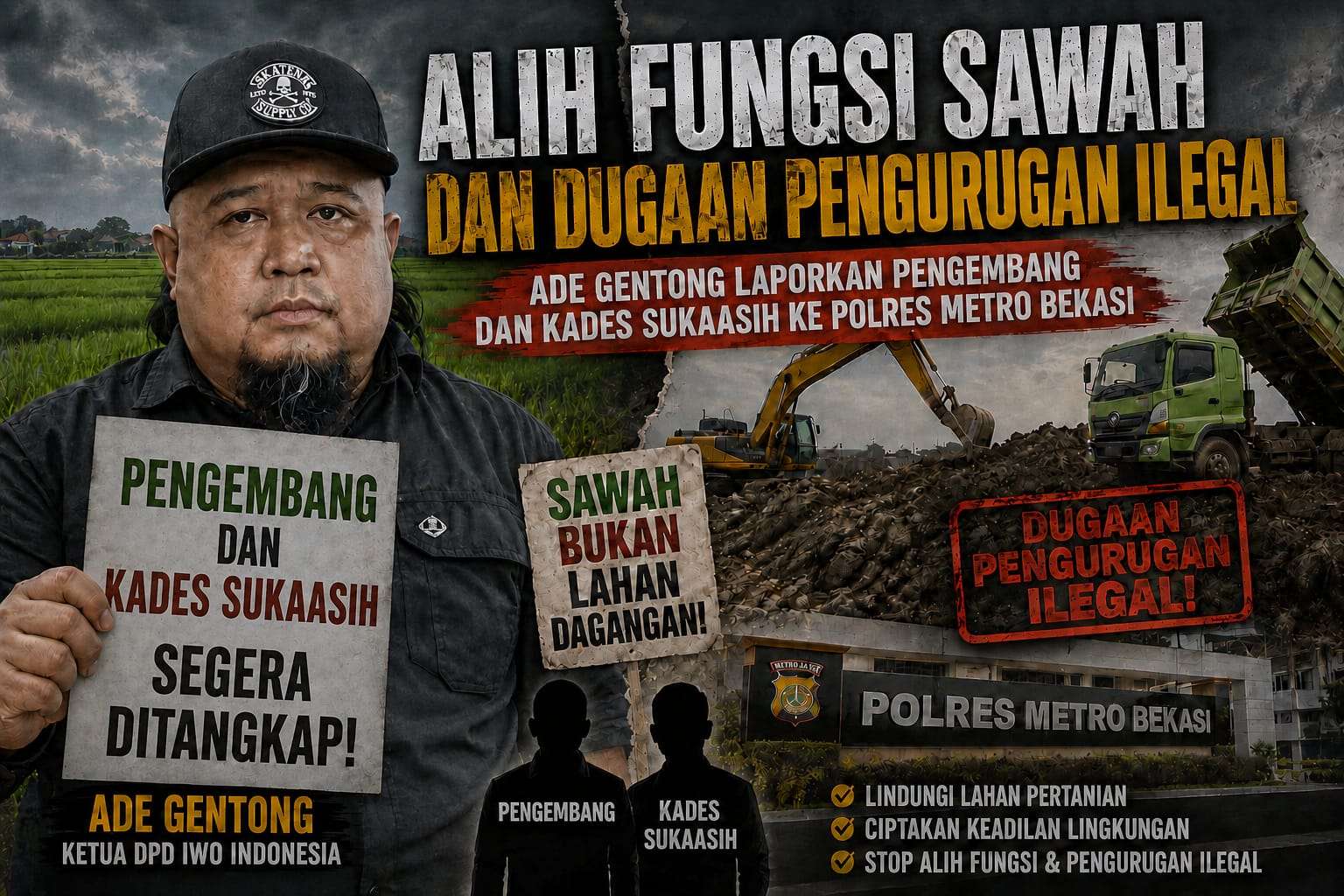 Buntut Sidak Komisi III ke Lahan LP2B, DPD IWO Indonesia Resmi Adukan Diduga Pelaku Pengurugan Buntut Sidak Komisi III ke Lahan LP2B, DPD IWO Indonesia Resmi Adukan Diduga Pelaku Pengurugan