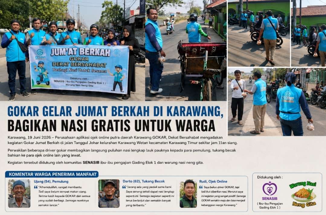 GOKAR Gelar Jumat Berkah di Johar Karawang, Bagikan Nasi Gratis untuk Pemulung hingga Tukang Becak GOKAR Gelar Jumat Berkah di Johar Karawang, Bagikan Nasi Gratis untuk Pemulung hingga Tukang Becak