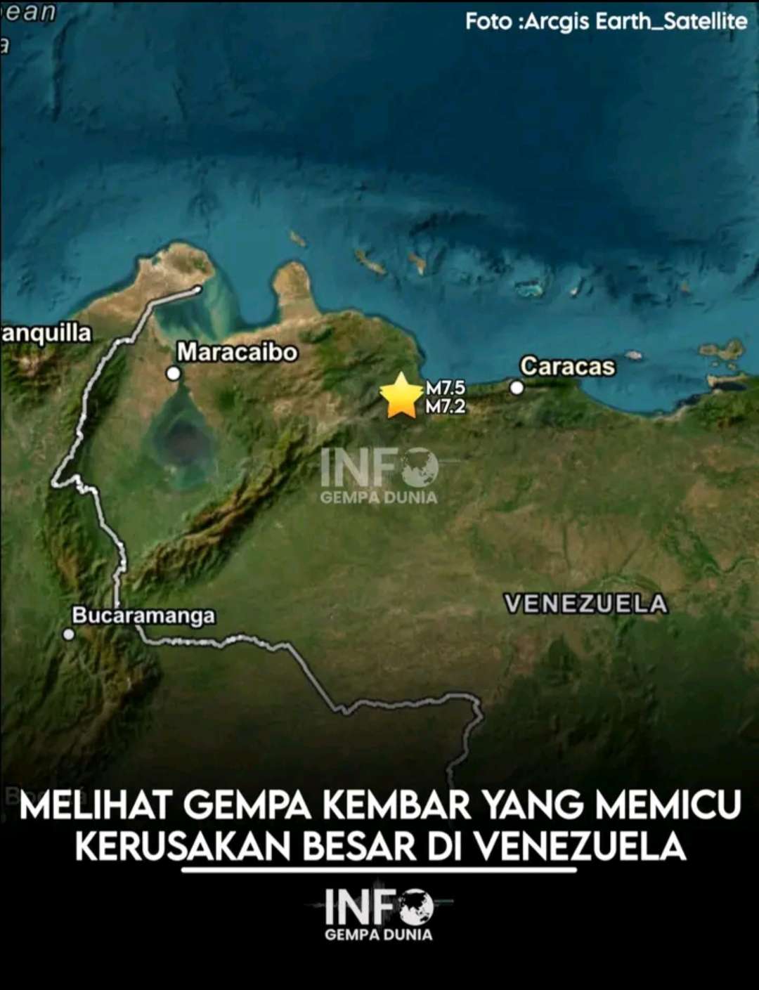 Melihat Gempa Kembar yang Memicu Kerusakan Besar di Venezuela