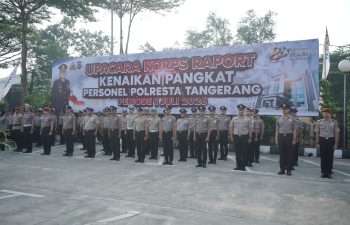 105 Personel Polresta Tangerang Naik Pangkat, Kapolresta Minta Tingkatkan Kualitas Pelayanan
