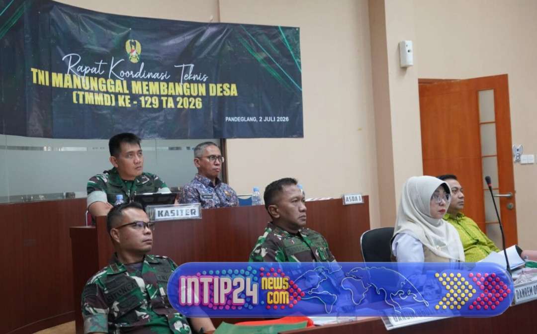 Danrem 064/Maulana Yusuf Ikuti Rakornis TMMD Ke-129 Secara Daring