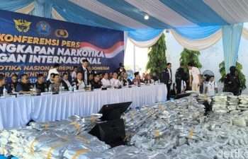 BNN Gerebek Gudang 3,37 Ton Narkoba dari Thailand di Gresik
