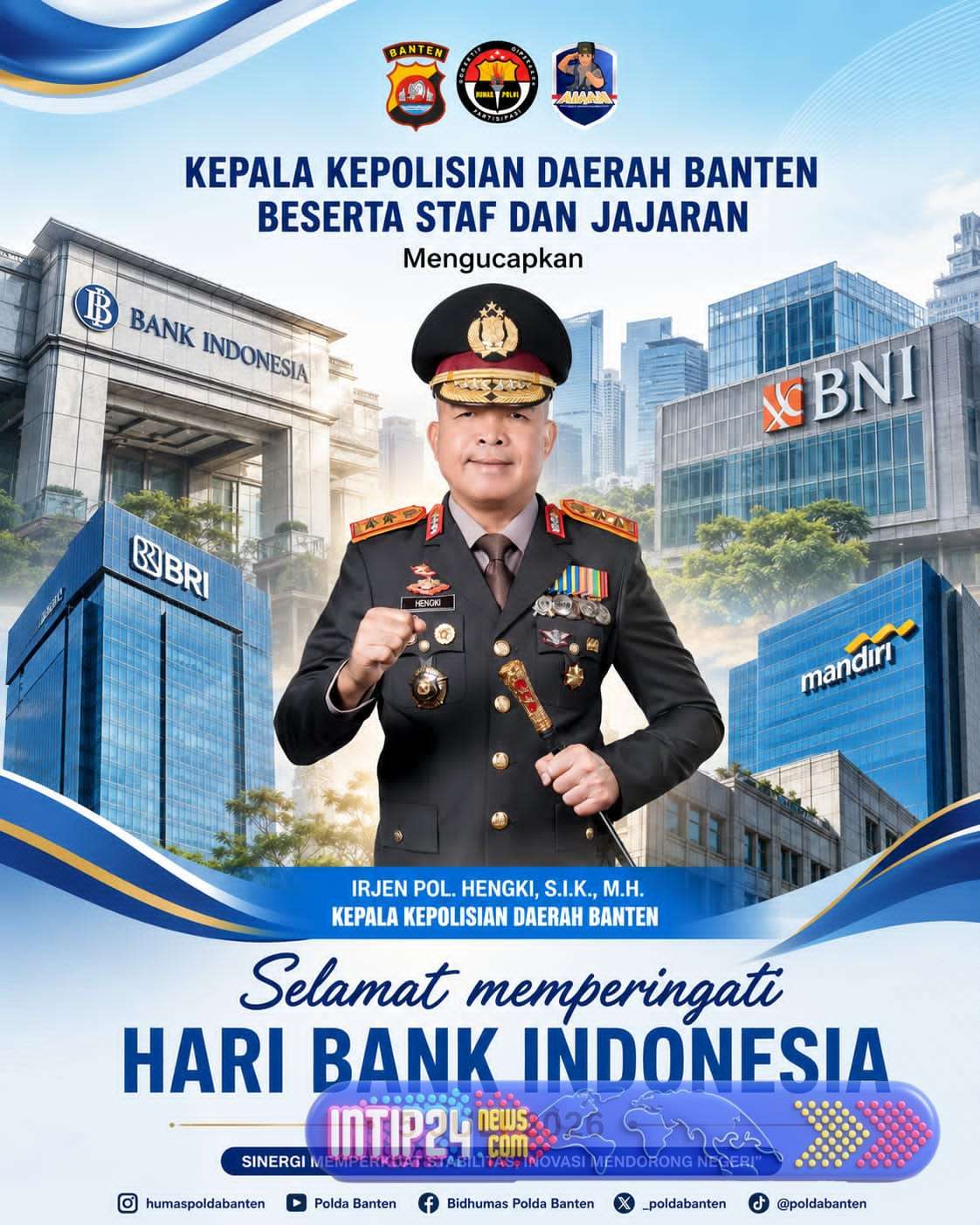 Peringati Hari Bank Indonesia, Polda Banten Sampaikan Apresiasi dan Ucapan Selamat Peringati Hari Bank Indonesia, Polda Banten Sampaikan Apresiasi dan Ucapan Selamat