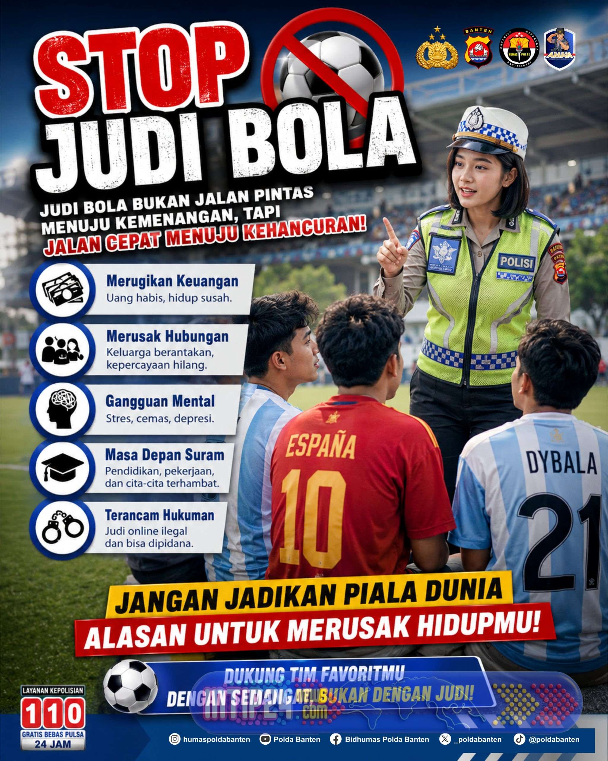 Polda Banten Edukasi Masyarakat tentang Bahaya Judi Bola Online Polda Banten Edukasi Masyarakat tentang Bahaya Judi Bola Online