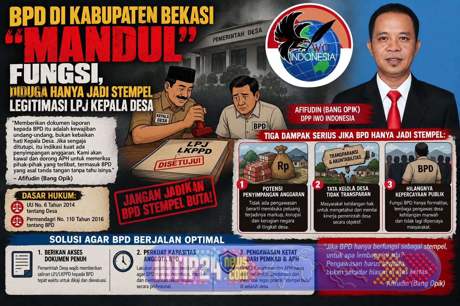 BPD di Kabupaten Bekasi “Mandul” Fungsi, Diduga Hanya Jadi Stempel Legitimasi LPJ Kepala Desa BPD di Kabupaten Bekasi “Mandul” Fungsi, Diduga Hanya Jadi Stempel Legitimasi LPJ Kepala Desa