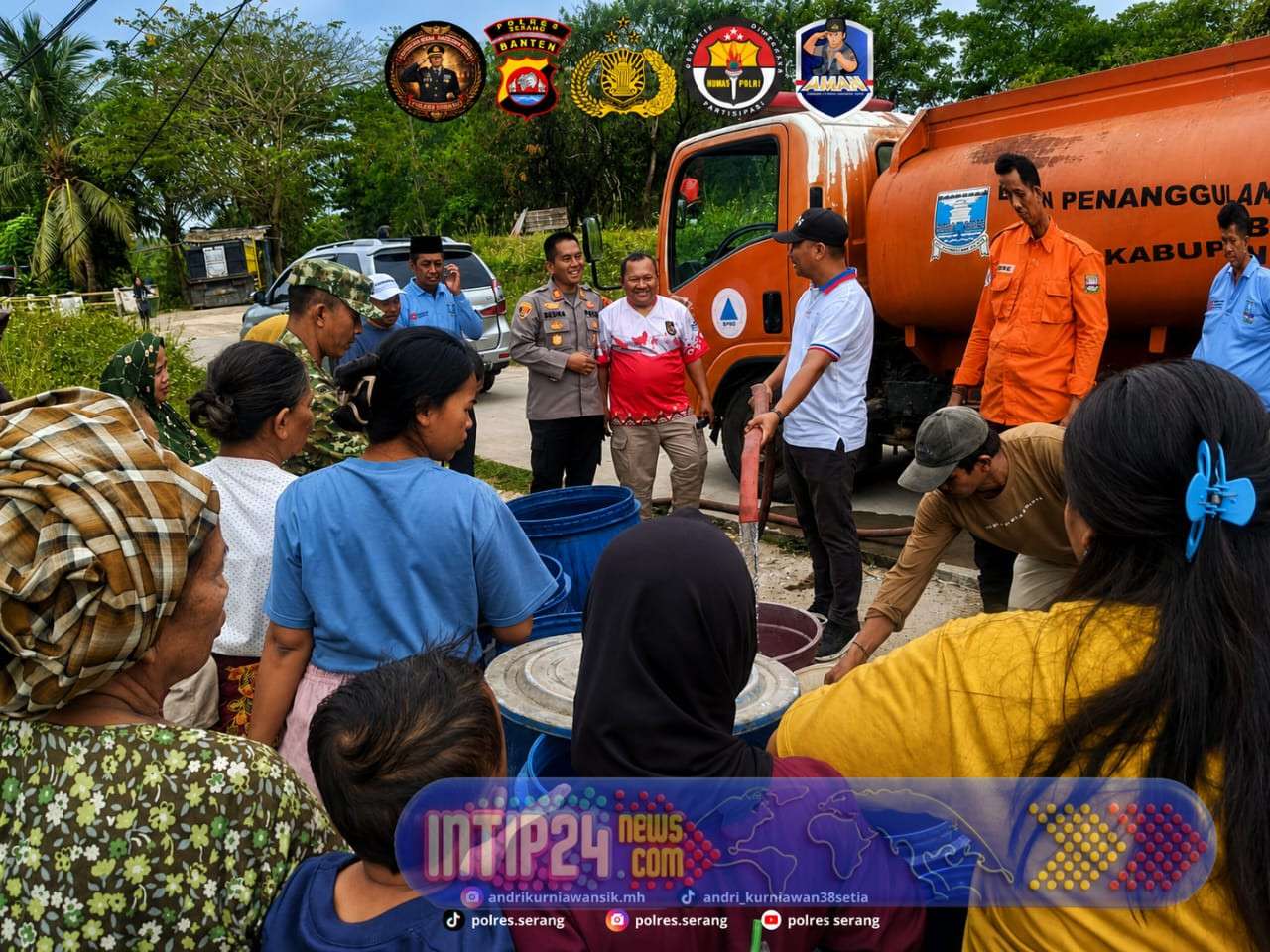 BPBD Kabupaten Serang Salurkan 6.000 Liter Air Bersih untuk Warga Terdampak Kekeringan di Carenang