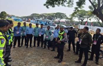 Satlantas Polresta Bandara Soetta Kawal Tim Chelsea dan AC Milan Legend Tiba di Jakarta