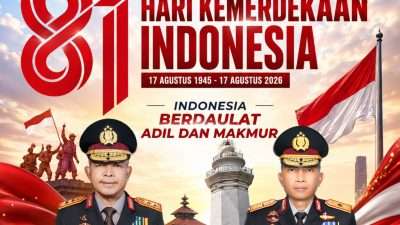 Kapolda Banten dan Jajaran Ucapkan Selamat HUT ke-81 Kemerdekaan RI