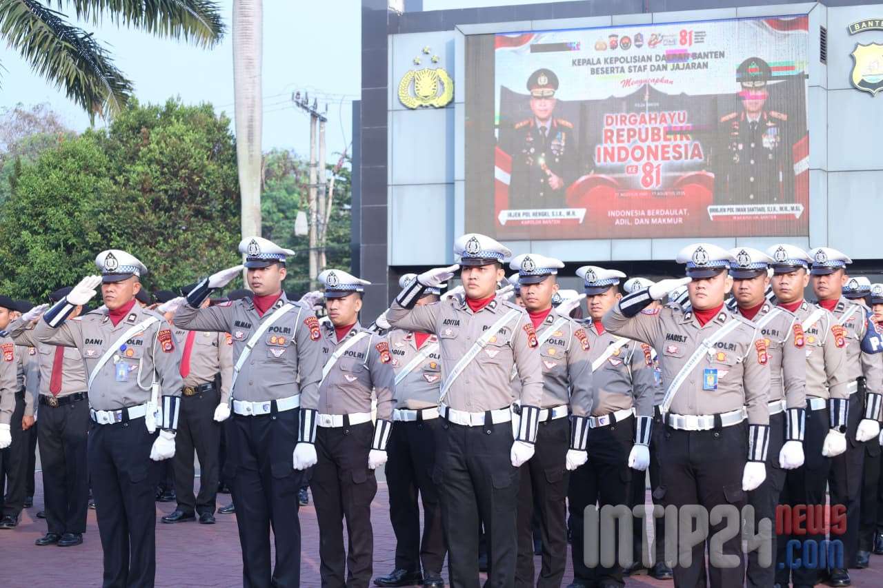 Semangat “Indonesia Berdaulat, Adil, dan Makmur” Menggema di Upacara HUT ke-81 RI di Polda Banten