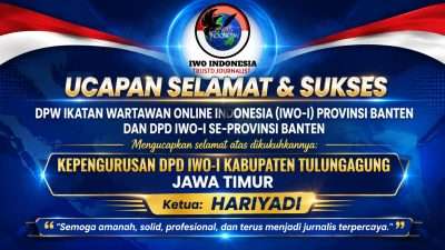IWO Indonesia Kukuhkan Kepengurusan DPD Tulung Agung, Rahardiyan Andri, SE.AK Resmi Nahkodai Organisasi