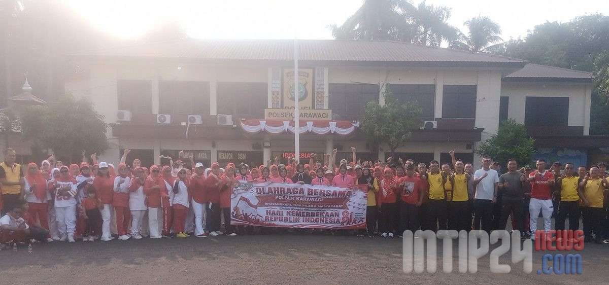 Olahraga Bersama dan Lomba HUT ke-81 RI di Polsek Karawaci, Pererat Sinergi TNI-Polri dan Masyarakat